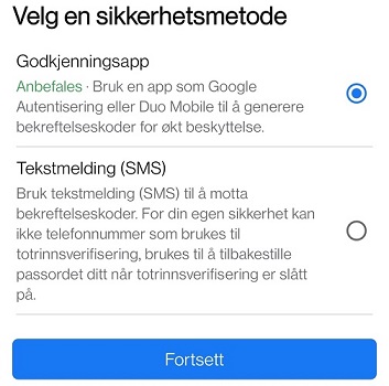 Illustrasjon av sikkerhetsmetoder for totrinnsbekreftelse på Facebook fra mobil